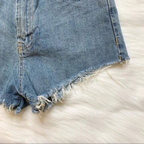 Urban Outfitters BDG Jean Shorts Jorts Distressed High Waist Cut off Denim Small - Picture 7 of 16